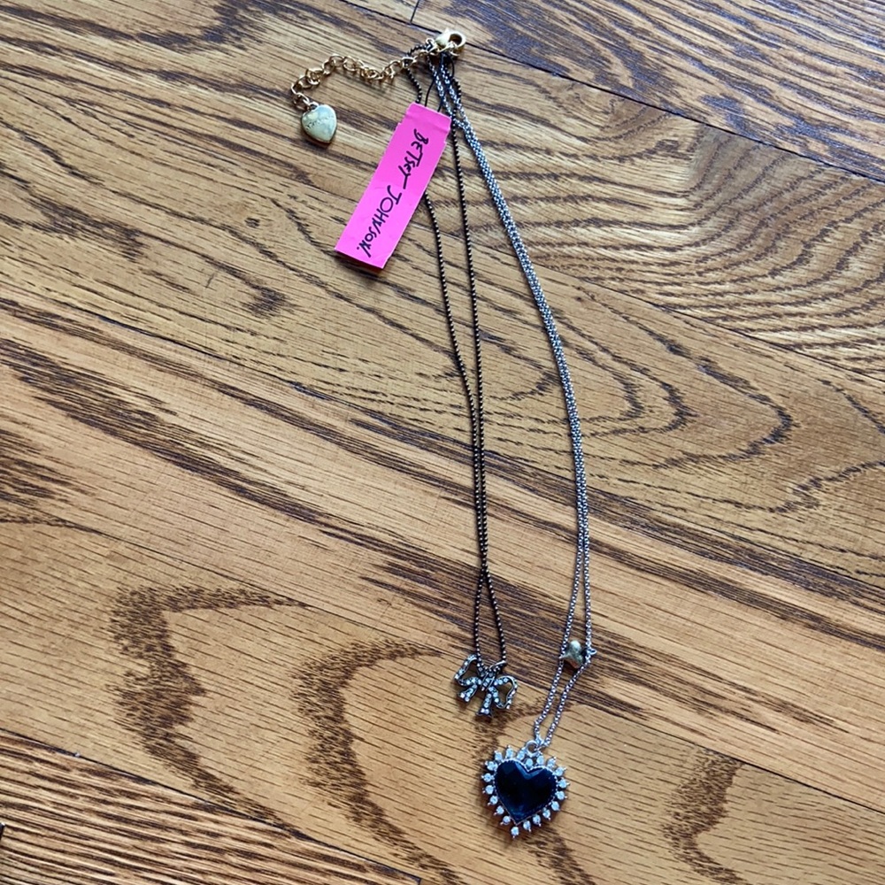 Betsey Johnson double chain necklace
